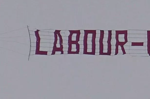Banner in skies over Chester was aimed at Jeremy Corbyn